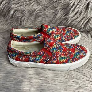 Nautica Red Tropical Slip On Sneakers Womens Size 7.5
